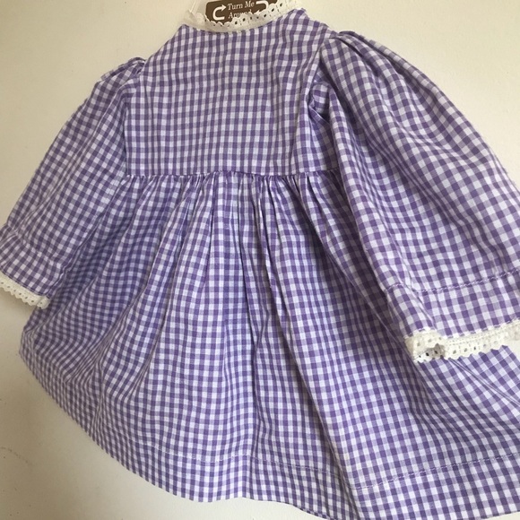 Rare Vintage 1960’s Purple Plaid Gingham Dress - Picture 4 of 6